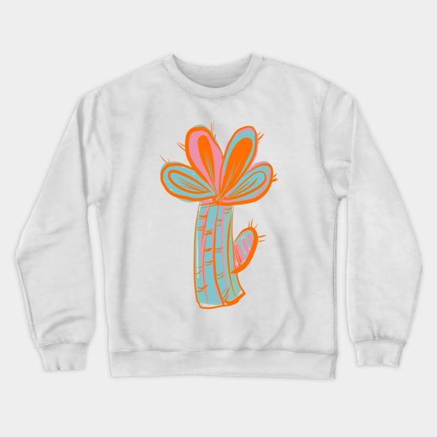 Hot Summer Vibes Cacti Crewneck Sweatshirt by AshleyWilksArt